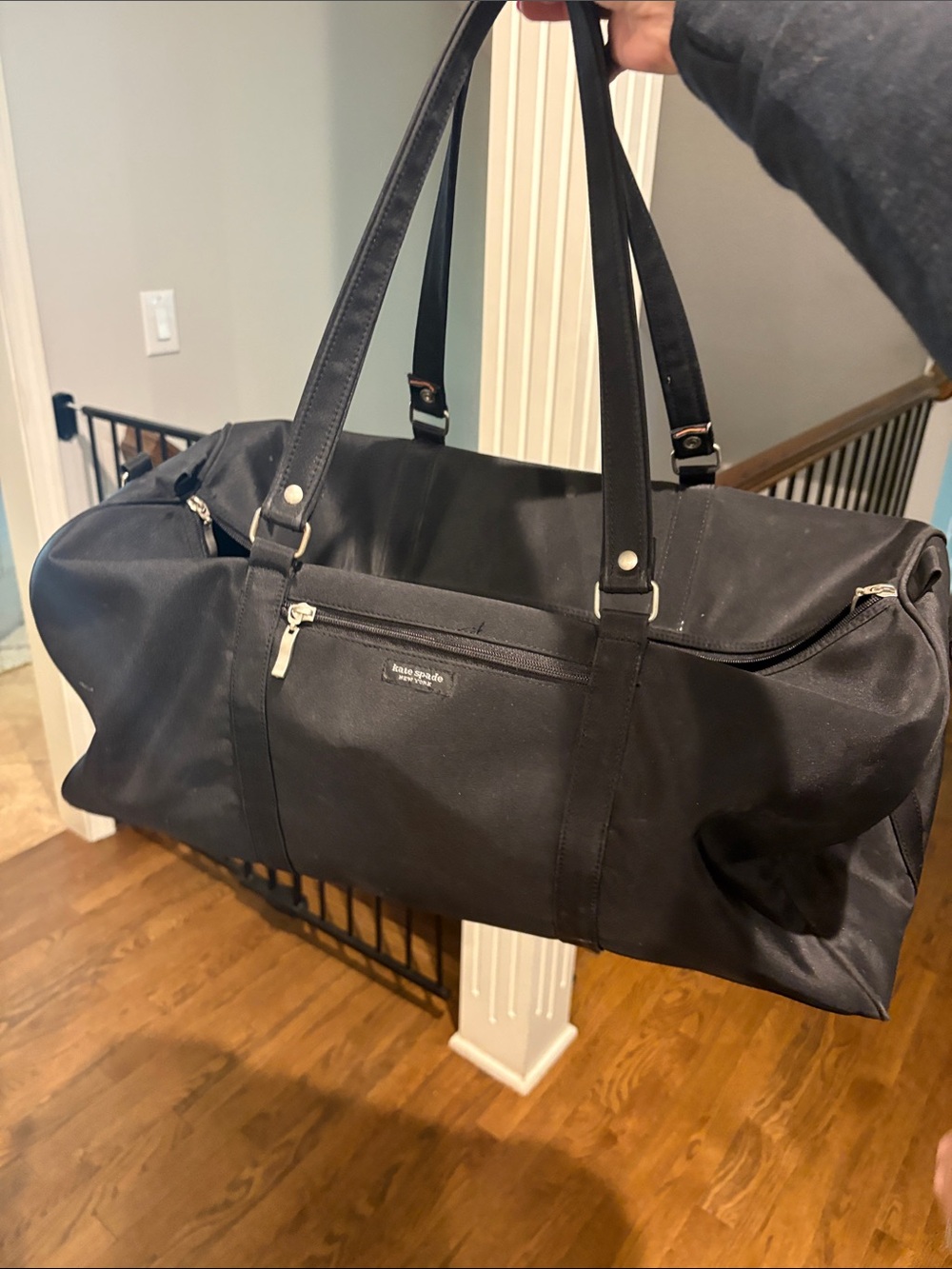kate spade Black Travel Duffel with Dual Straps